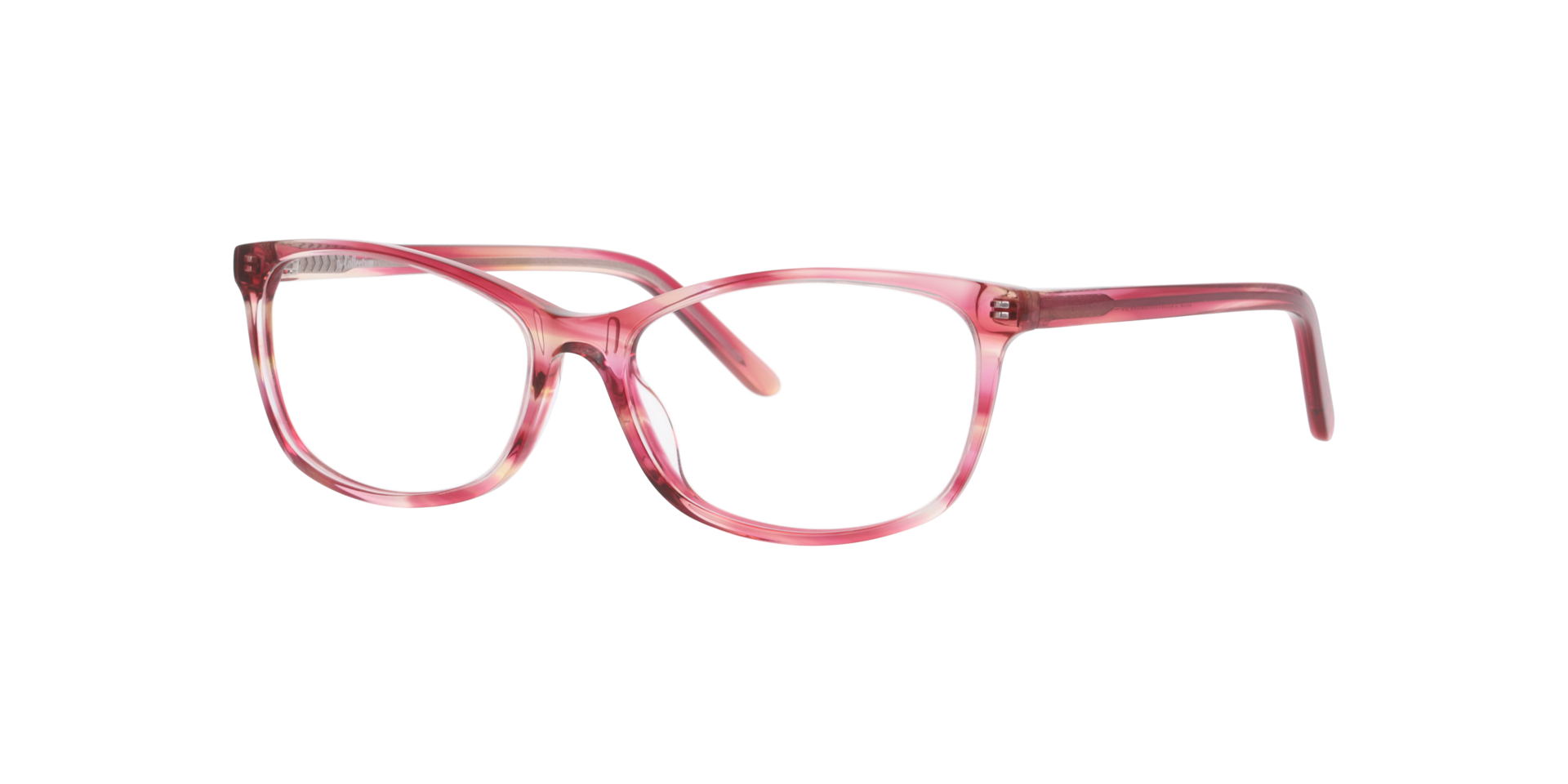 Ella Pink & Yellow AcetateEyeglass Frames for Glasses Direct, Angle View