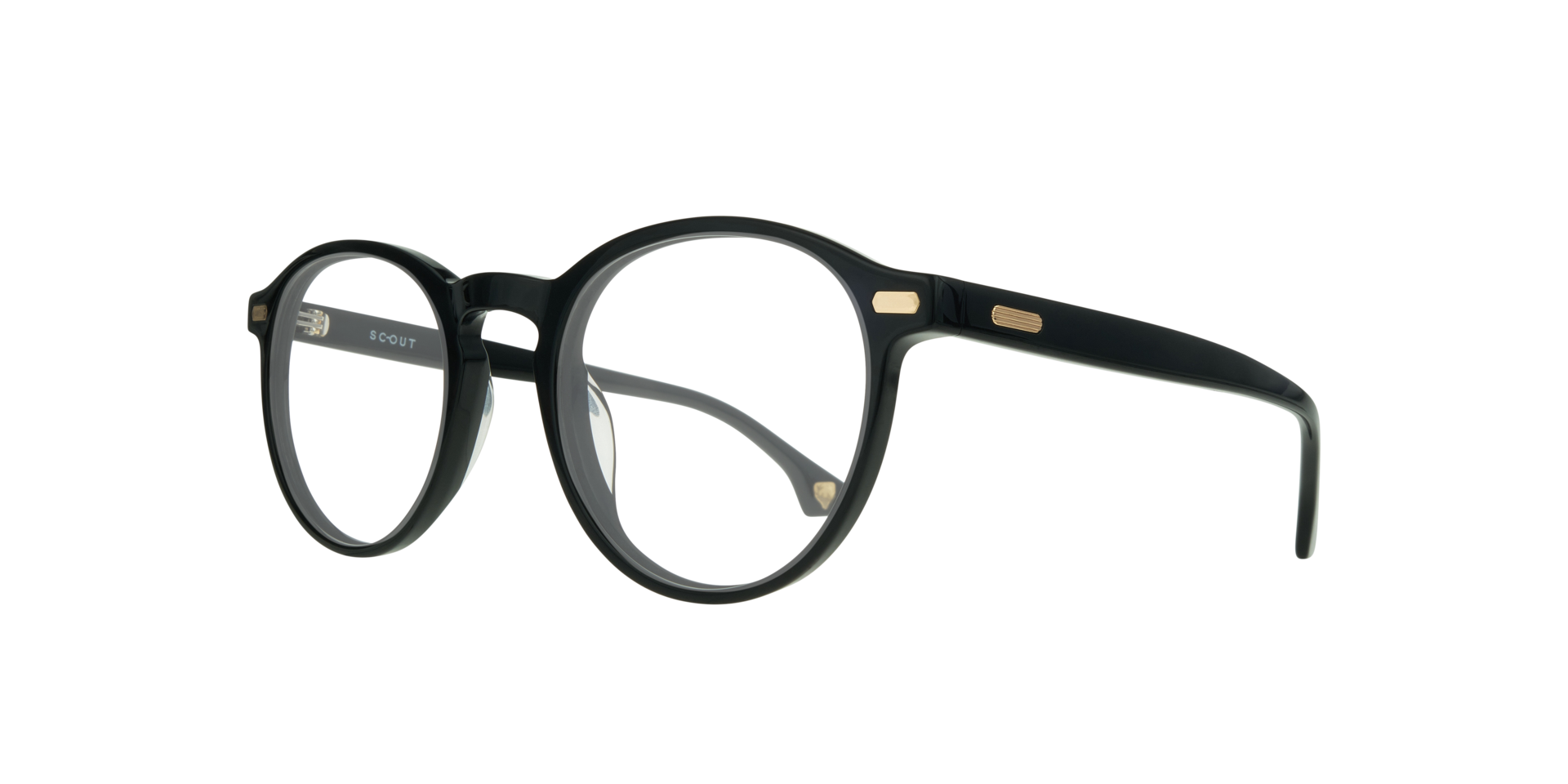 Kian Black AcetateEyeglass Frames for Glasses Direct, Angle View