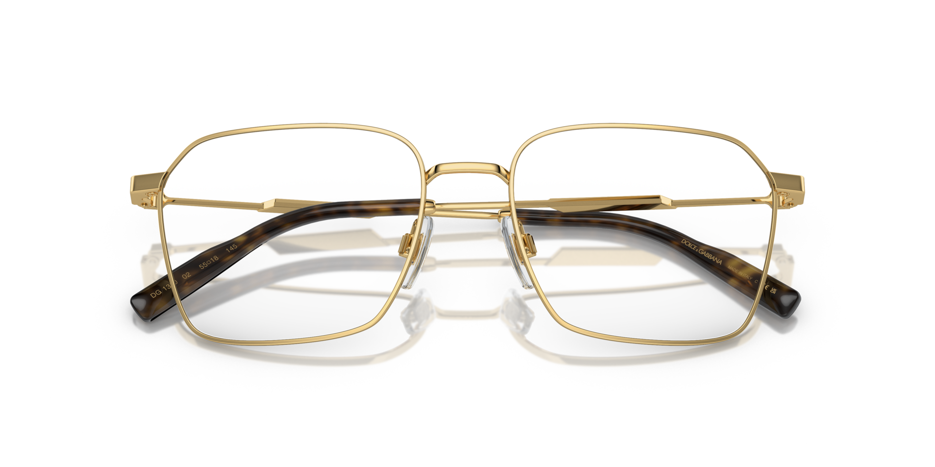 DG1350 Gold MetalEyeglass Frames for Glasses Direct, Closed View