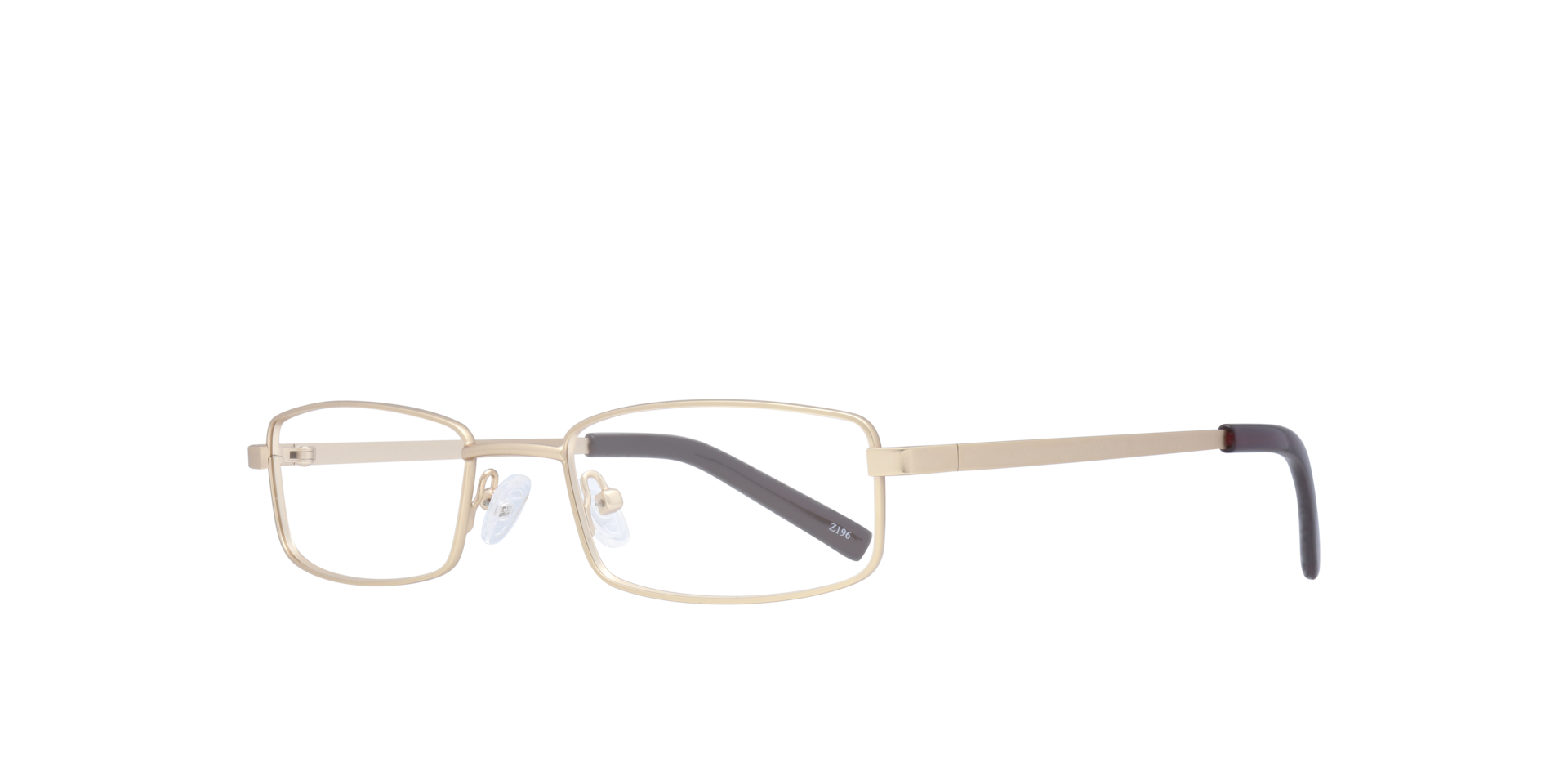 Gordan Matte Gold MetalEyeglass Frames for Glasses Direct, Angle View