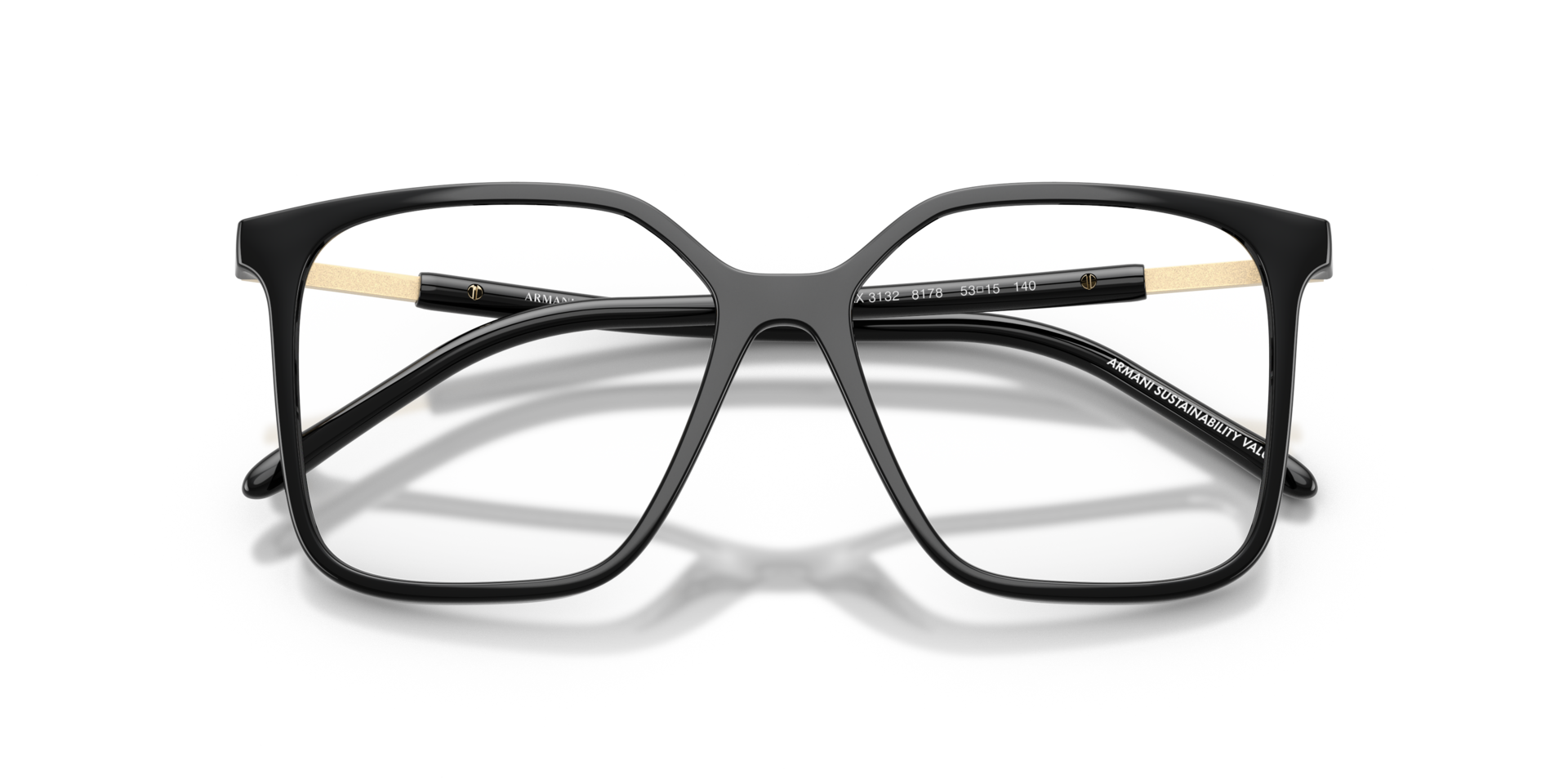 AX3132 Shiny Black PlasticEyeglass Frames for Glasses Direct, Closed View