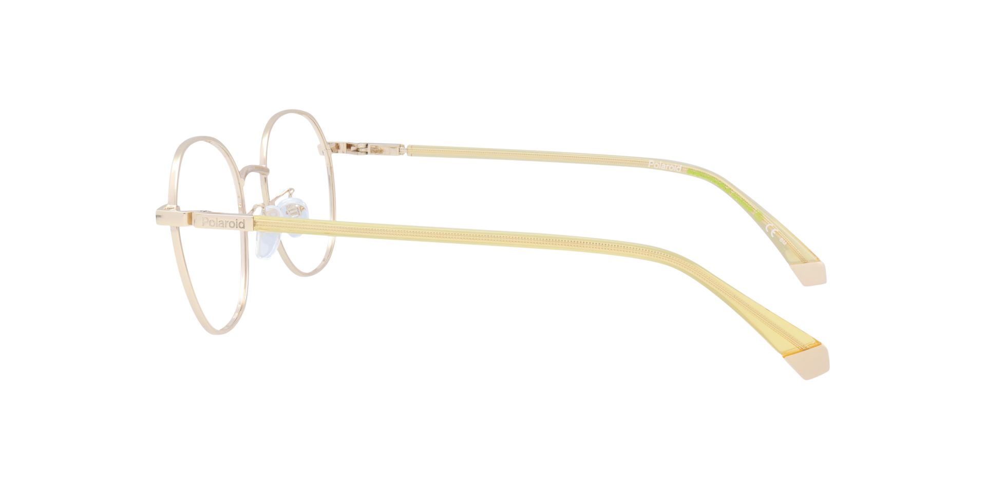 PLD D456/G Gold Shiny MetalEyeglass Frames for Glasses Direct, Side View