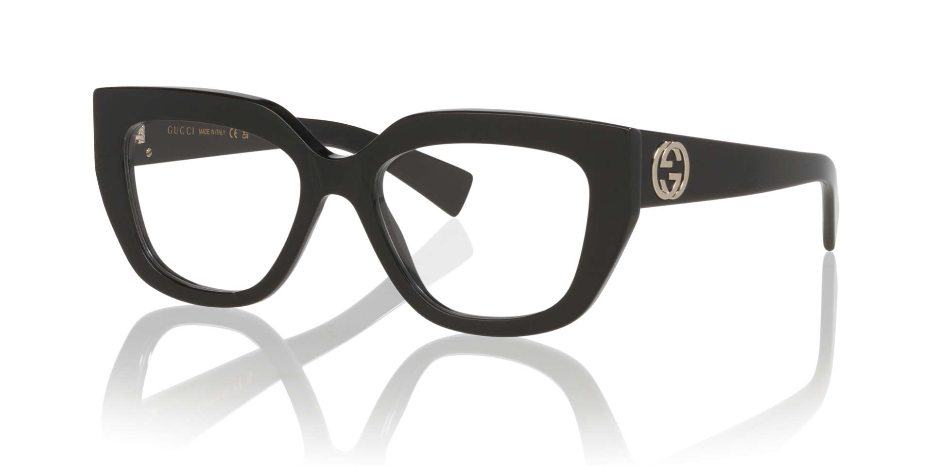 GG1847O Black AcetateEyeglass Frames for Glasses Direct, Angle View