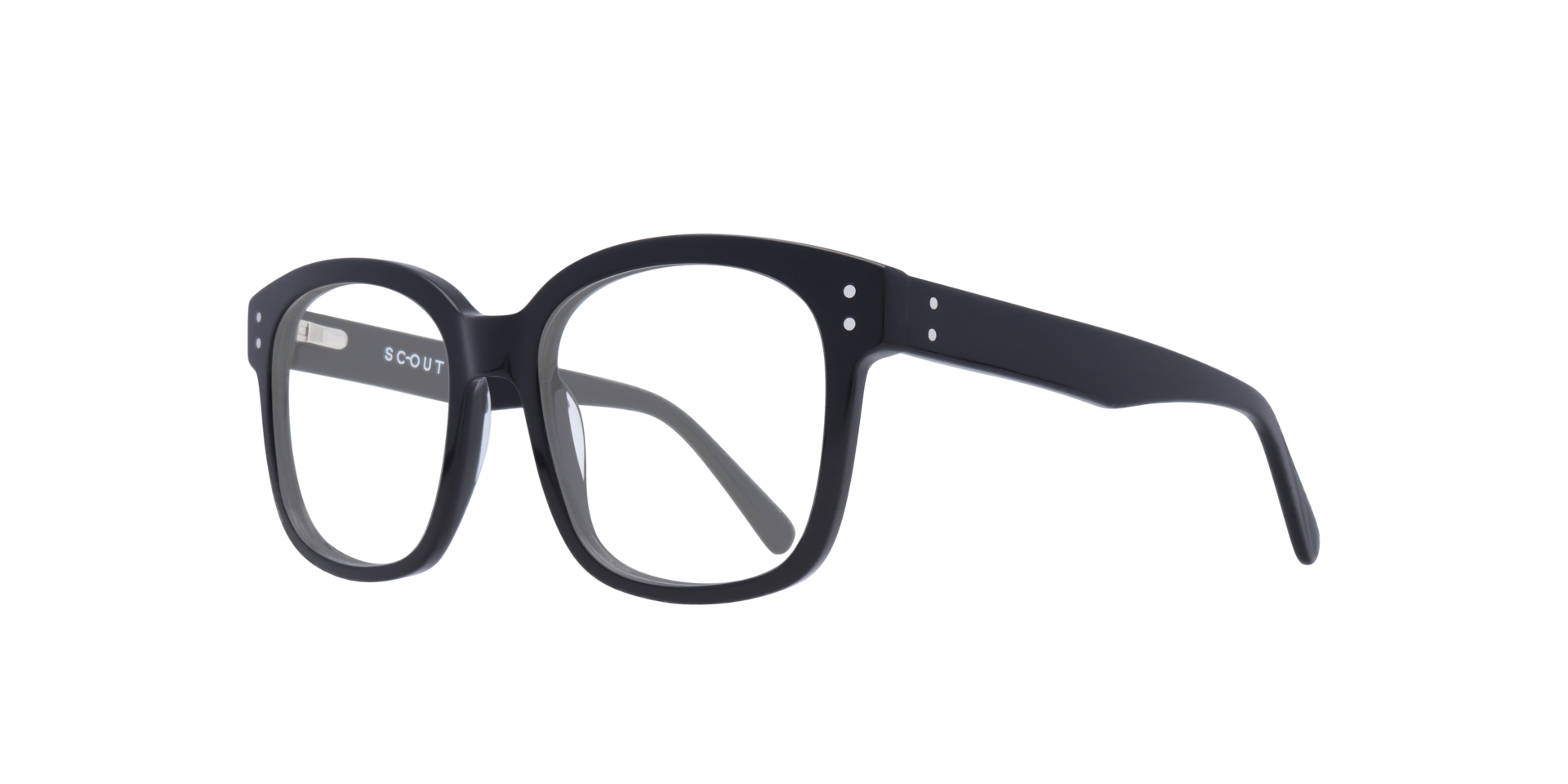 Francis Black AcetateEyeglass Frames for Glasses Direct, Angle View