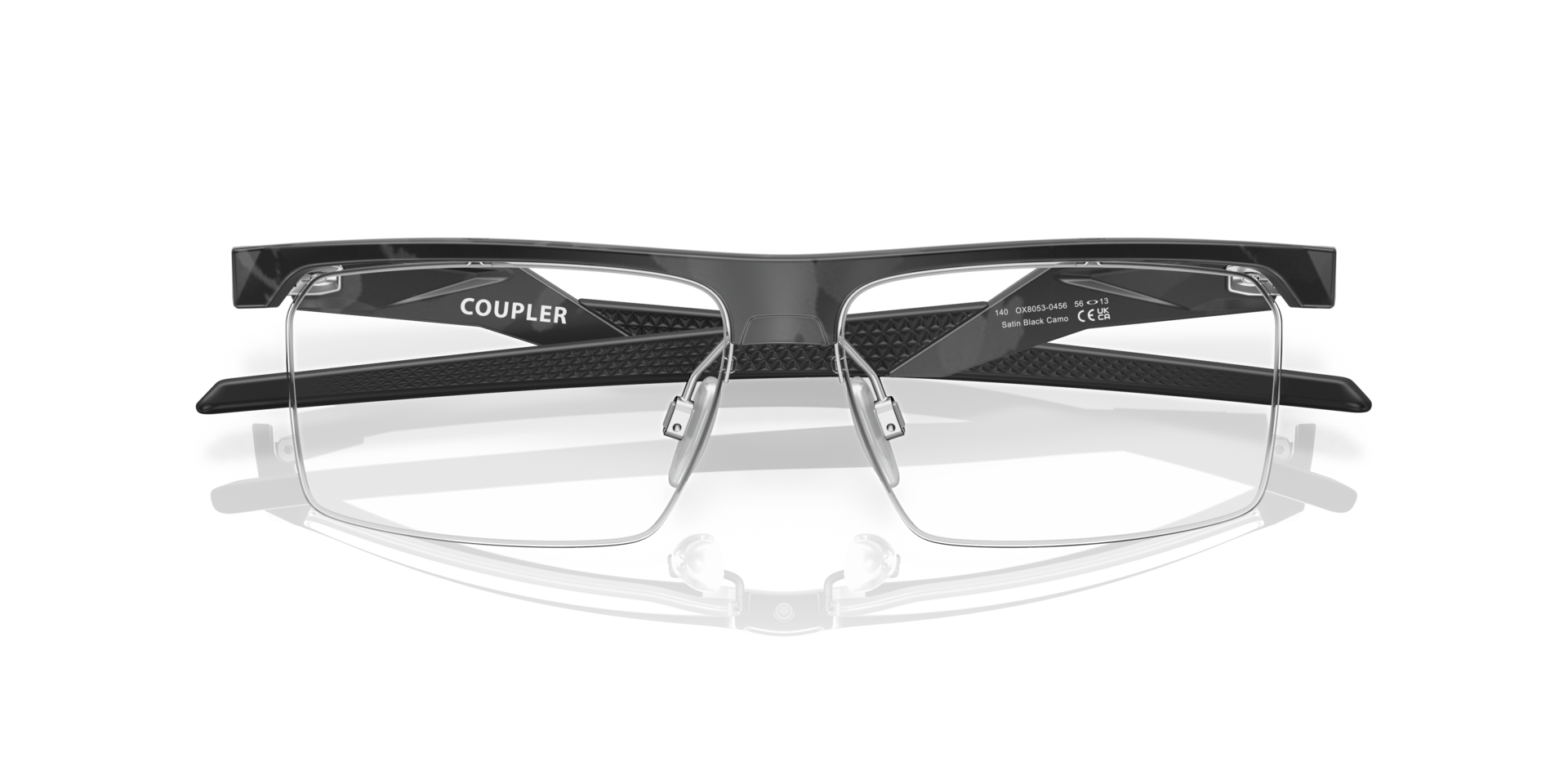 Coupler Satin Black Camo PlasticEyeglass Frames for Glasses Direct, Closed View