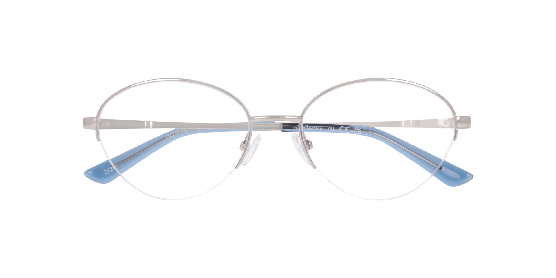 Noel Silver MetalEyeglass Frames for Glasses Direct, Closed View