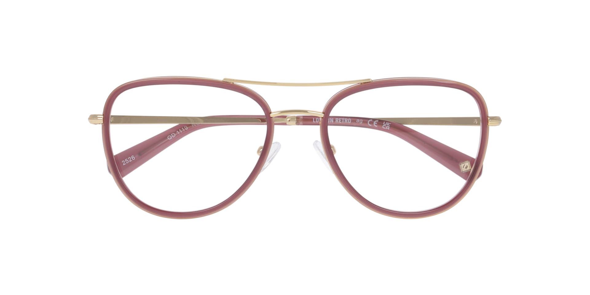 Northolt Milky Purple & Gold MetalEyeglass Frames for Glasses Direct, Closed View