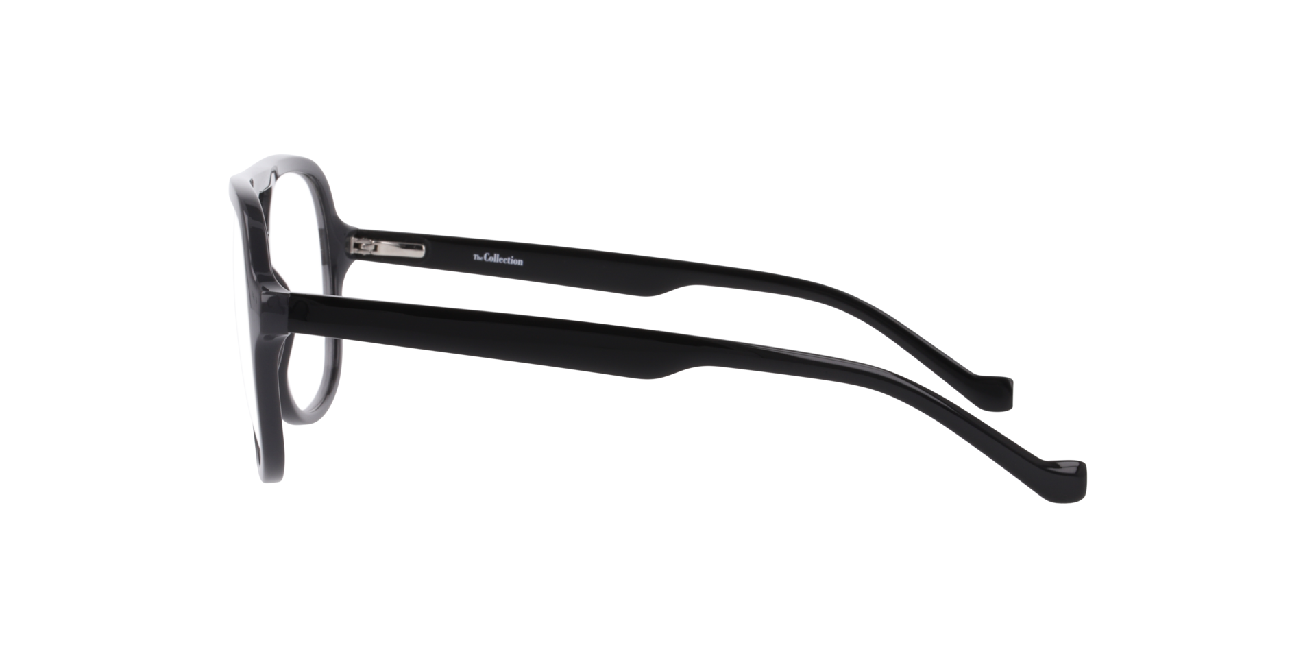 Maxwell Grey PlasticEyeglass Frames for Glasses Direct, Side View