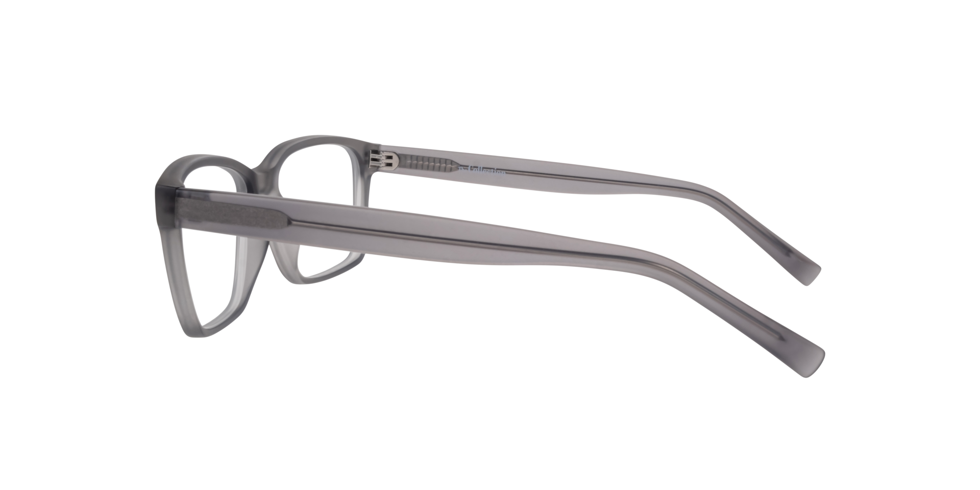 Harry Crystal Grey PlasticEyeglass Frames for Glasses Direct, Side View