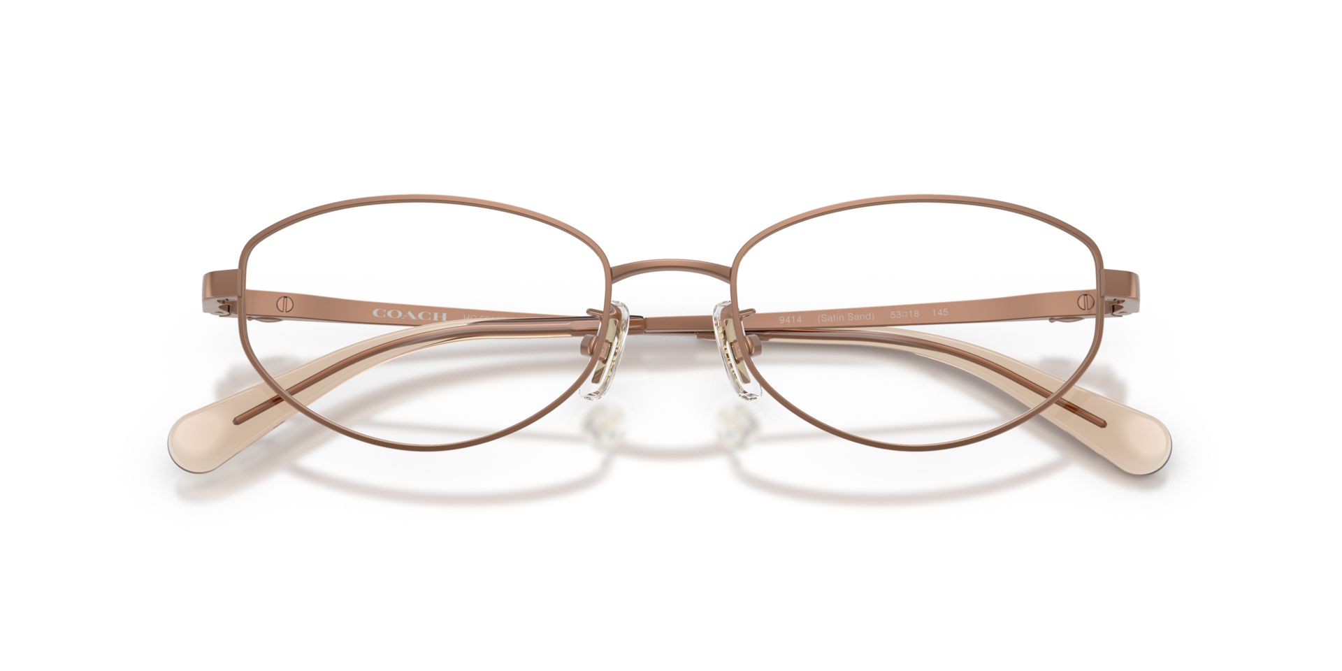 HC5216D Satin Sand MetalEyeglass Frames for Glasses Direct, Closed View