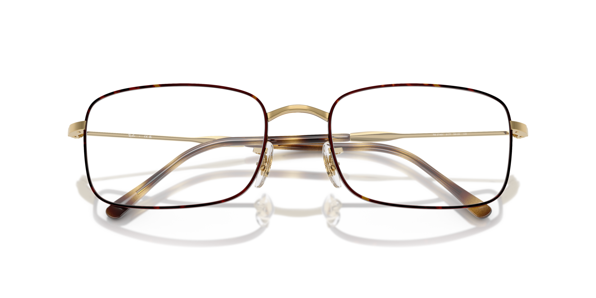RB3746V Havana On Gold MetalEyeglass Frames for Glasses Direct, Closed View