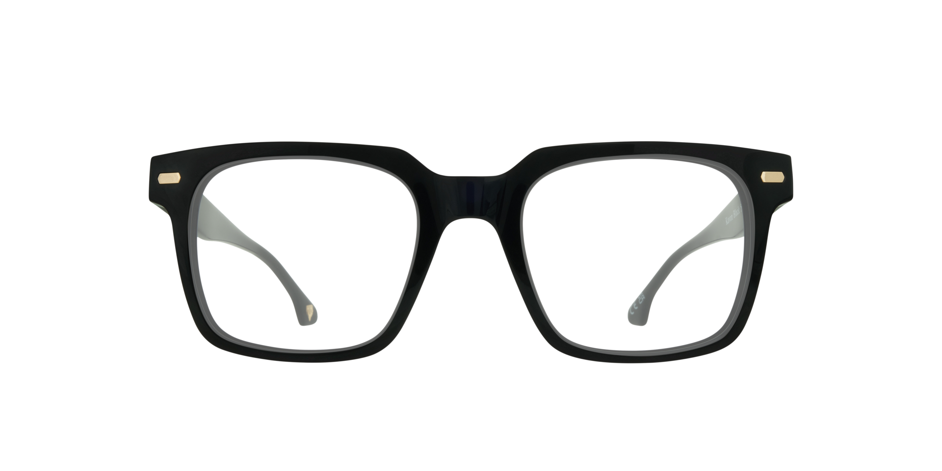 Kavon Black AcetateEyeglass Frames for Glasses Direct, Front View