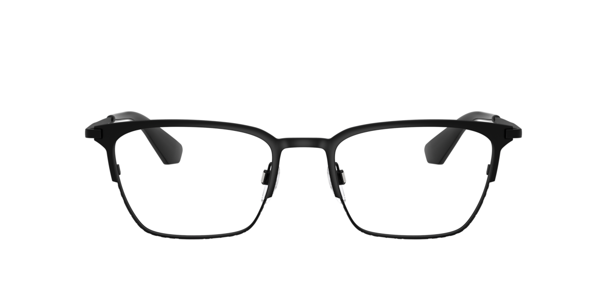 Photos - Glasses & Contact Lenses Burberry Matte Black rectangle Metal eyeglasses Online - Full Rim - BE1401 