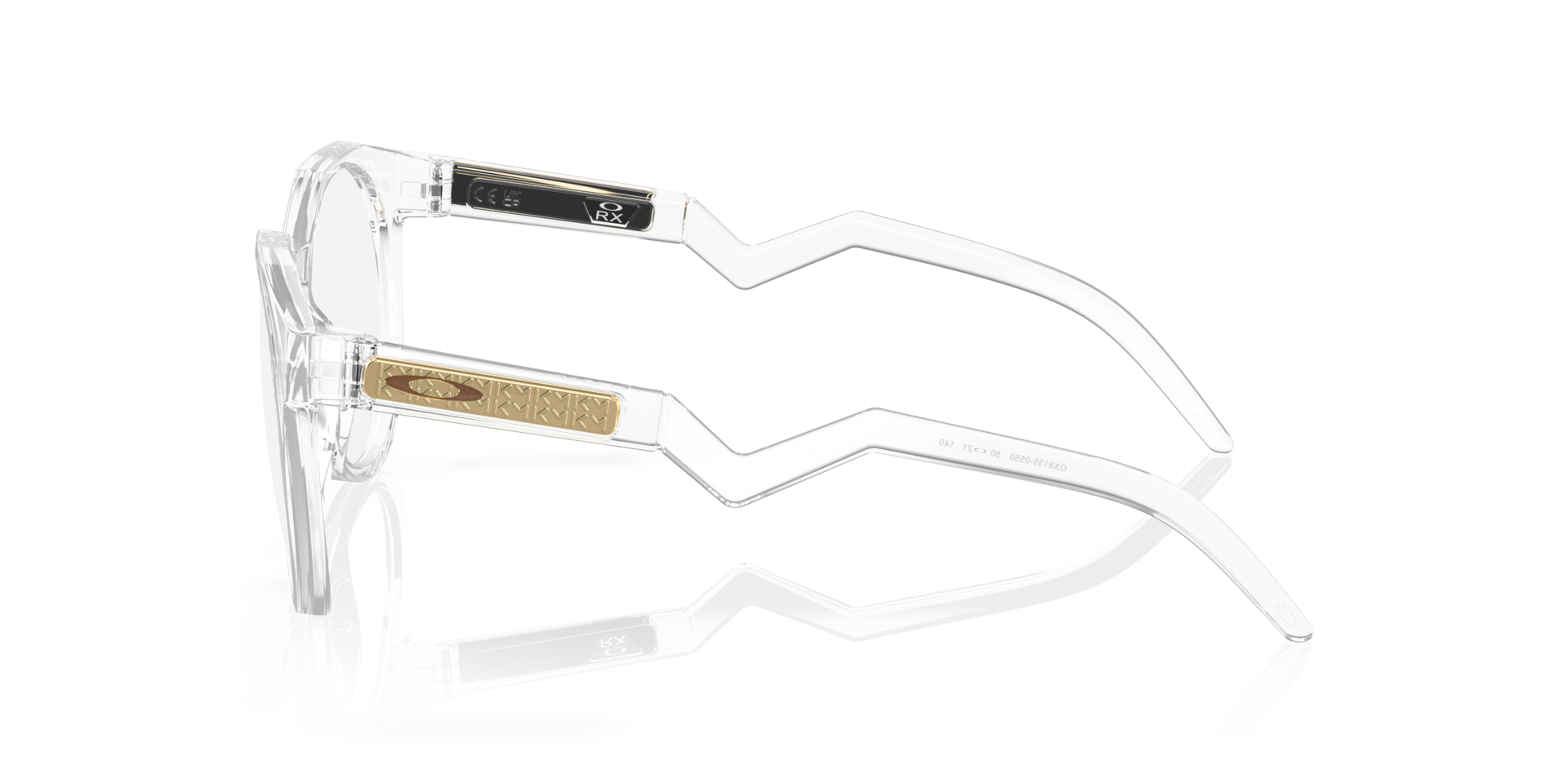 Kylian Mbappé Signature Series HSTN Polished Clear PlasticEyeglass Frames for Glasses Direct, Side View