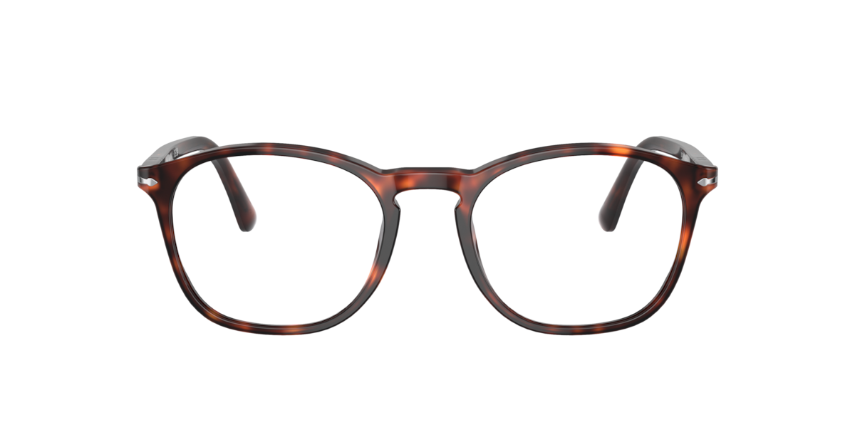 Persol Men's Havana Square Acetate Eyeglasses Online - Full Rim - Po3007vm