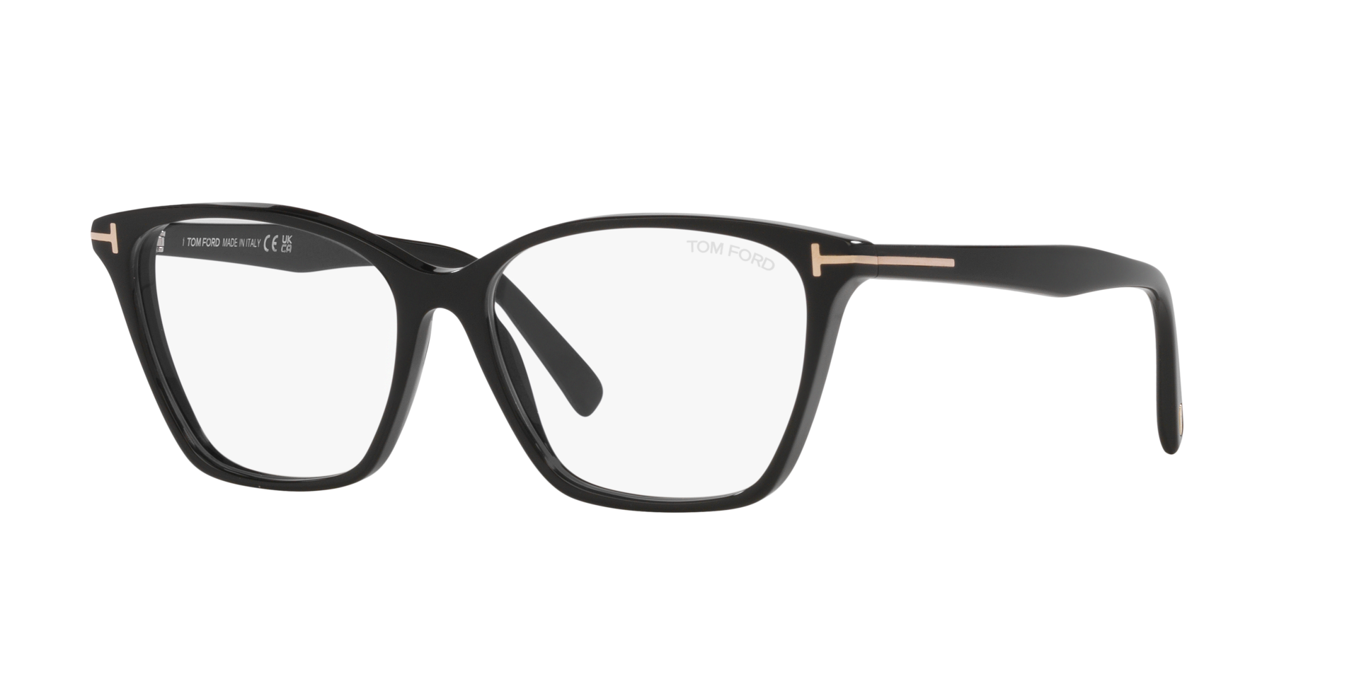 FT5949-B Black Shiny AcetateEyeglass Frames for Glasses Direct, Angle View