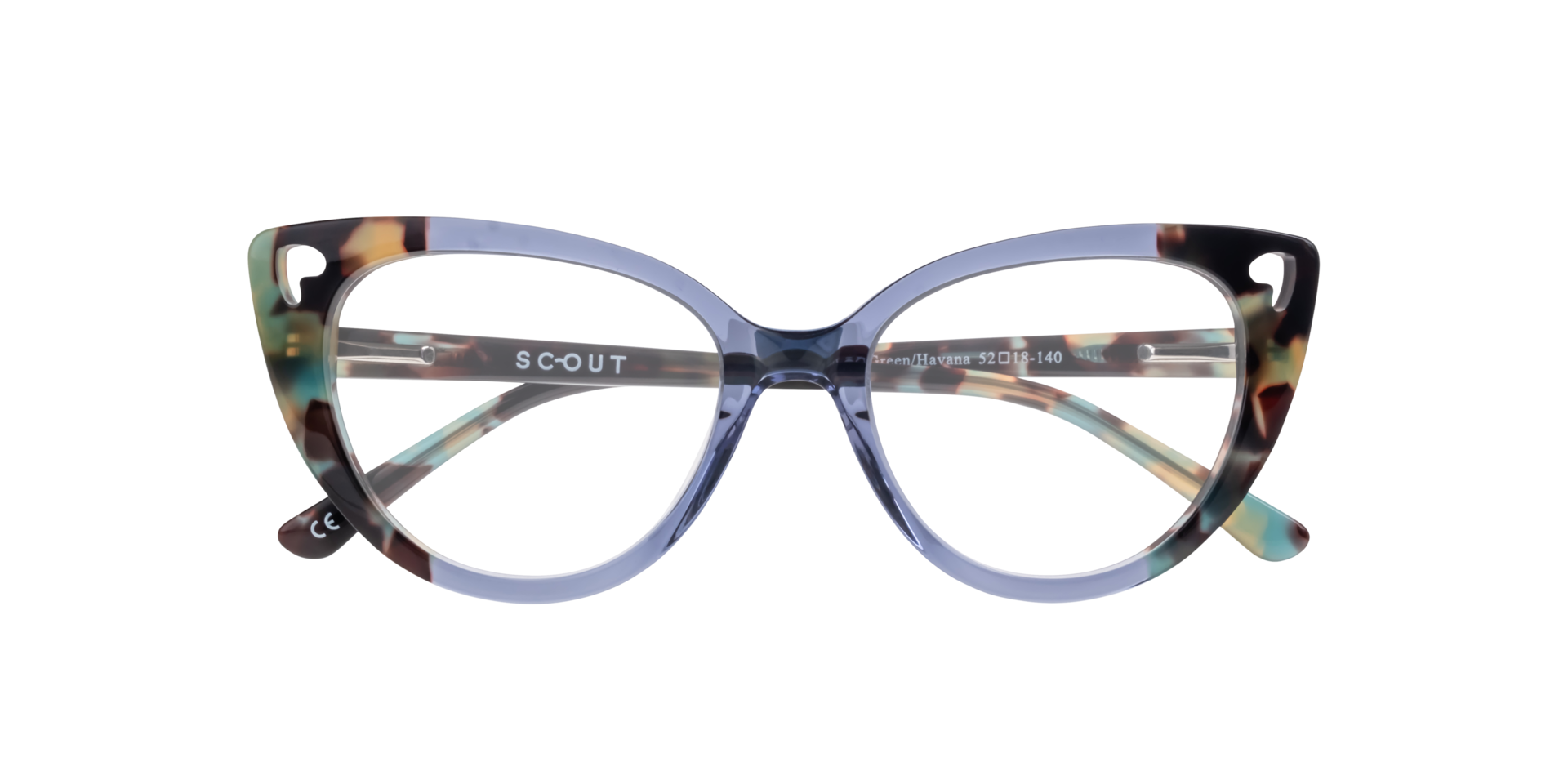 Holly Green & Havana AcetateEyeglass Frames for Glasses Direct, Closed View