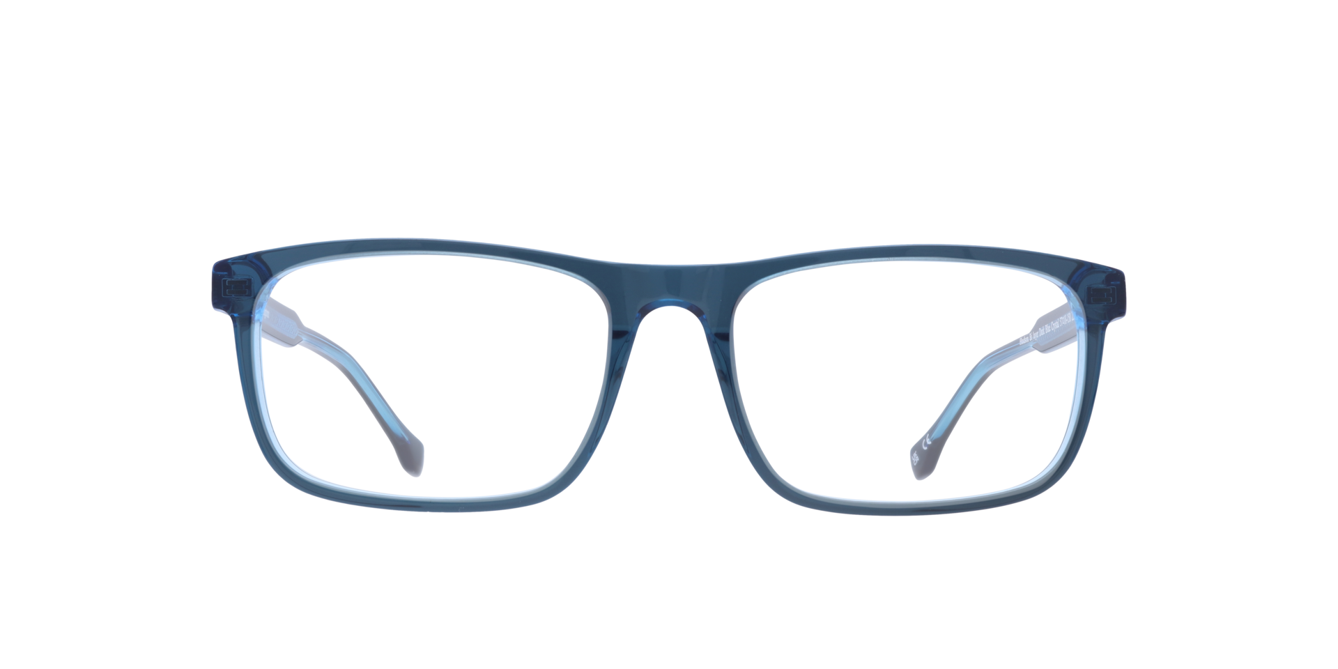 Hudson Bi Layer Dark Blue Crystal AcetateEyeglass Frames for Glasses Direct, Front View