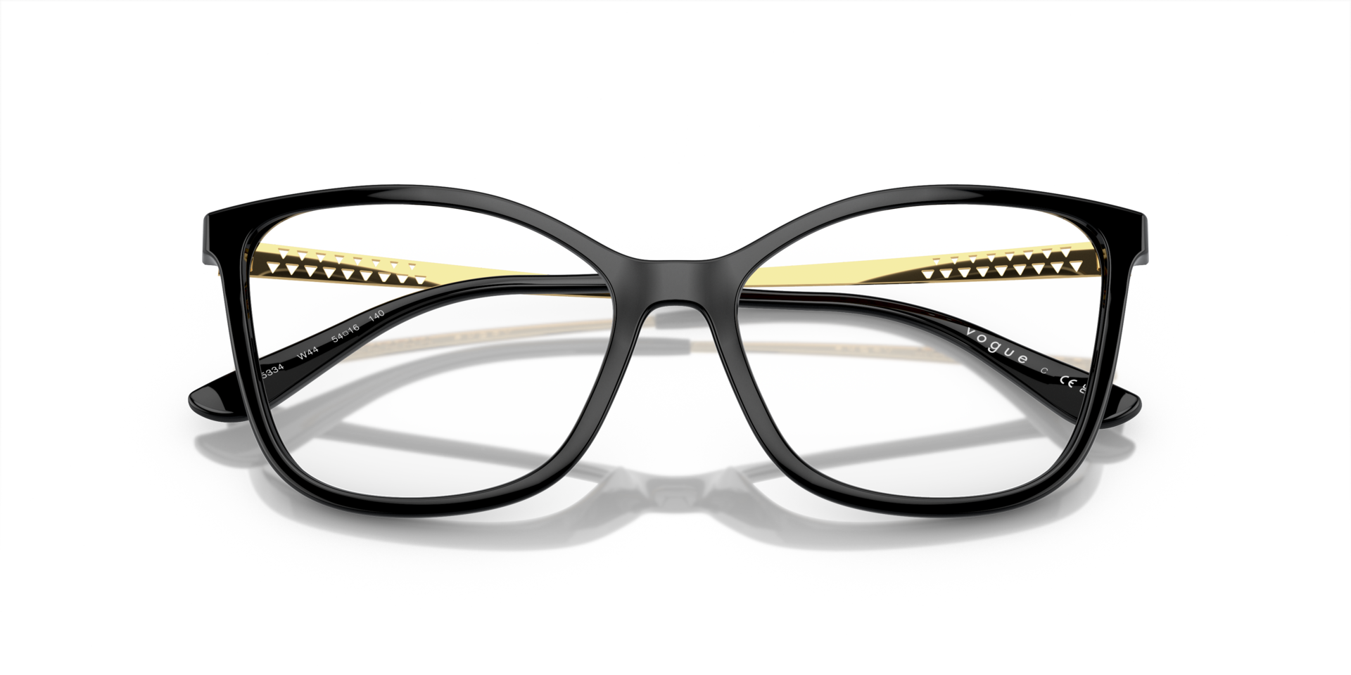 VO5334 Black PlasticEyeglass Frames for Glasses Direct, Closed View
