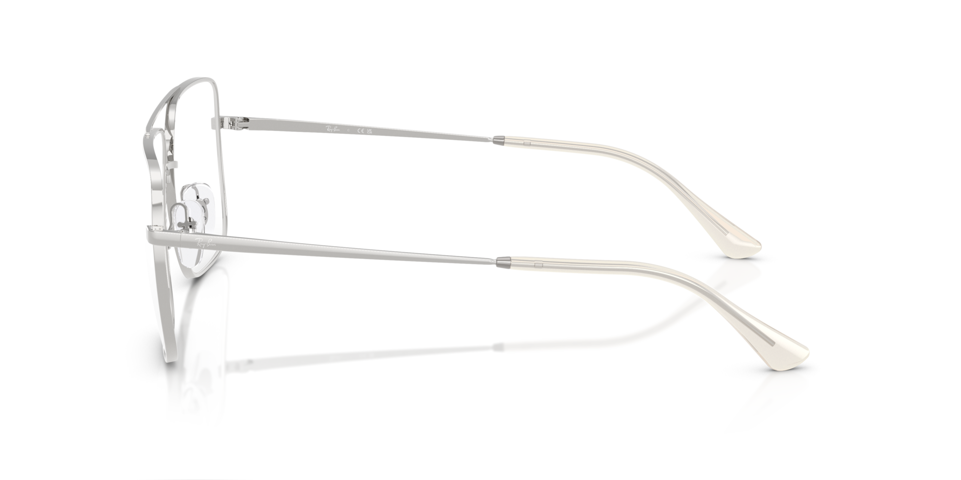 RB3758V Silver MetalEyeglass Frames for Glasses Direct, Side View