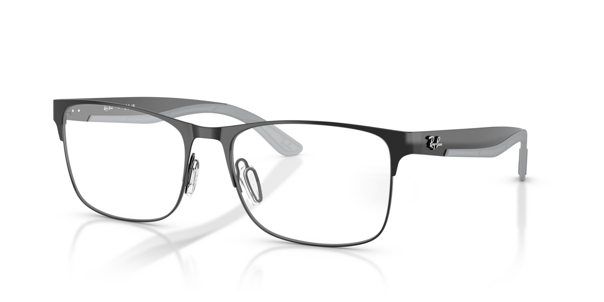 RB7550 Black MetalEyeglass Frames for Glasses Direct, Angle View