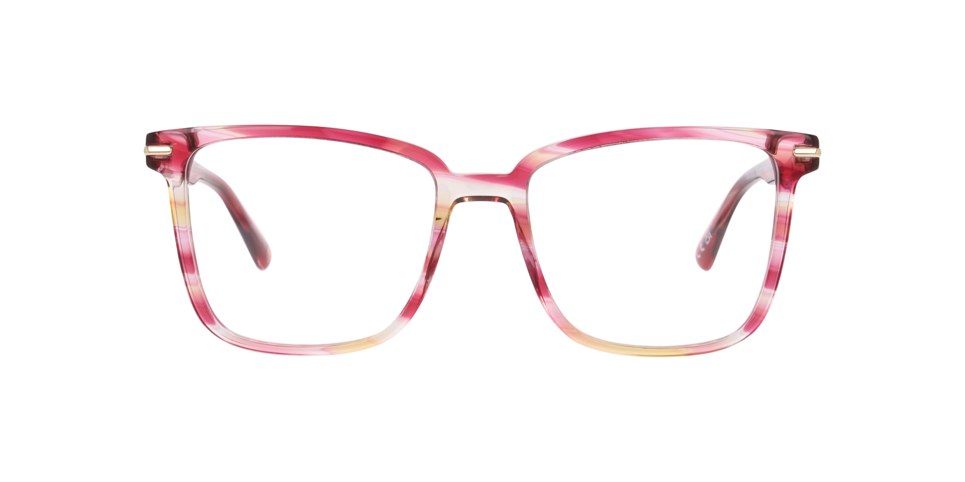 Balham Pink & Yellow AcetateEyeglass Frames for Glasses Direct, Front View