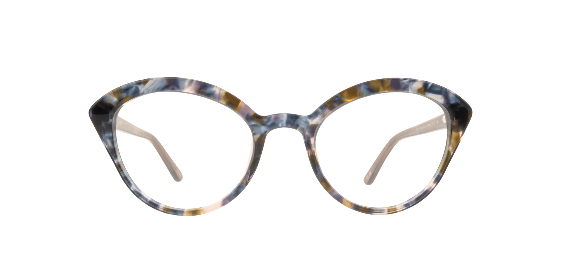 Harley Blue Brown Havana AcetateEyeglass Frames for Glasses Direct, Front View
