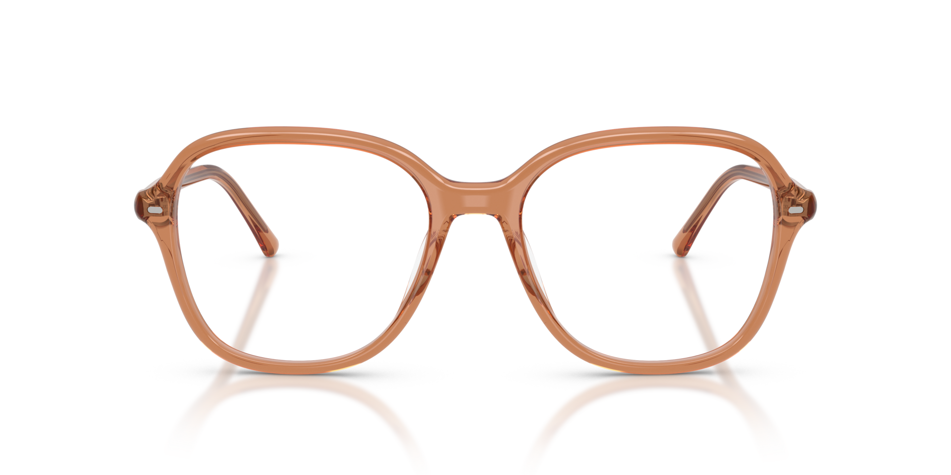 RB5456 Transparent Brown AcetateEyeglass Frames for Glasses Direct, Front View