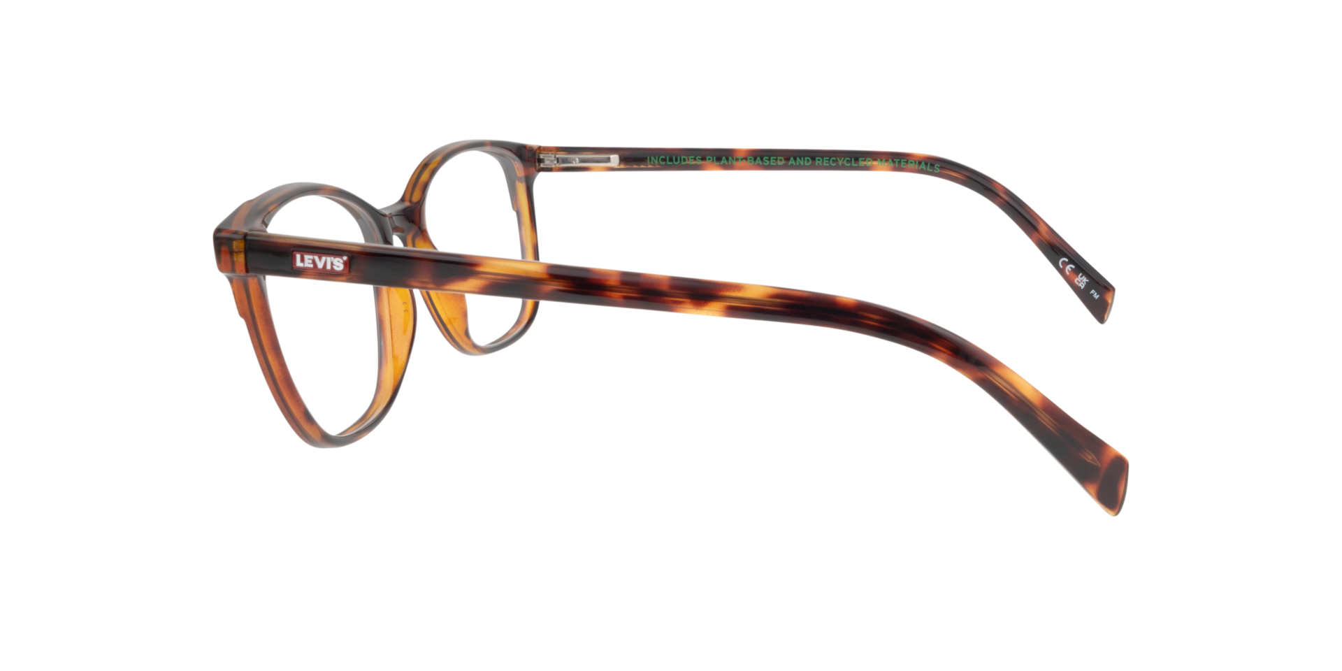 LV 1053 Tortoise PlasticEyeglass Frames for Glasses Direct, Side View