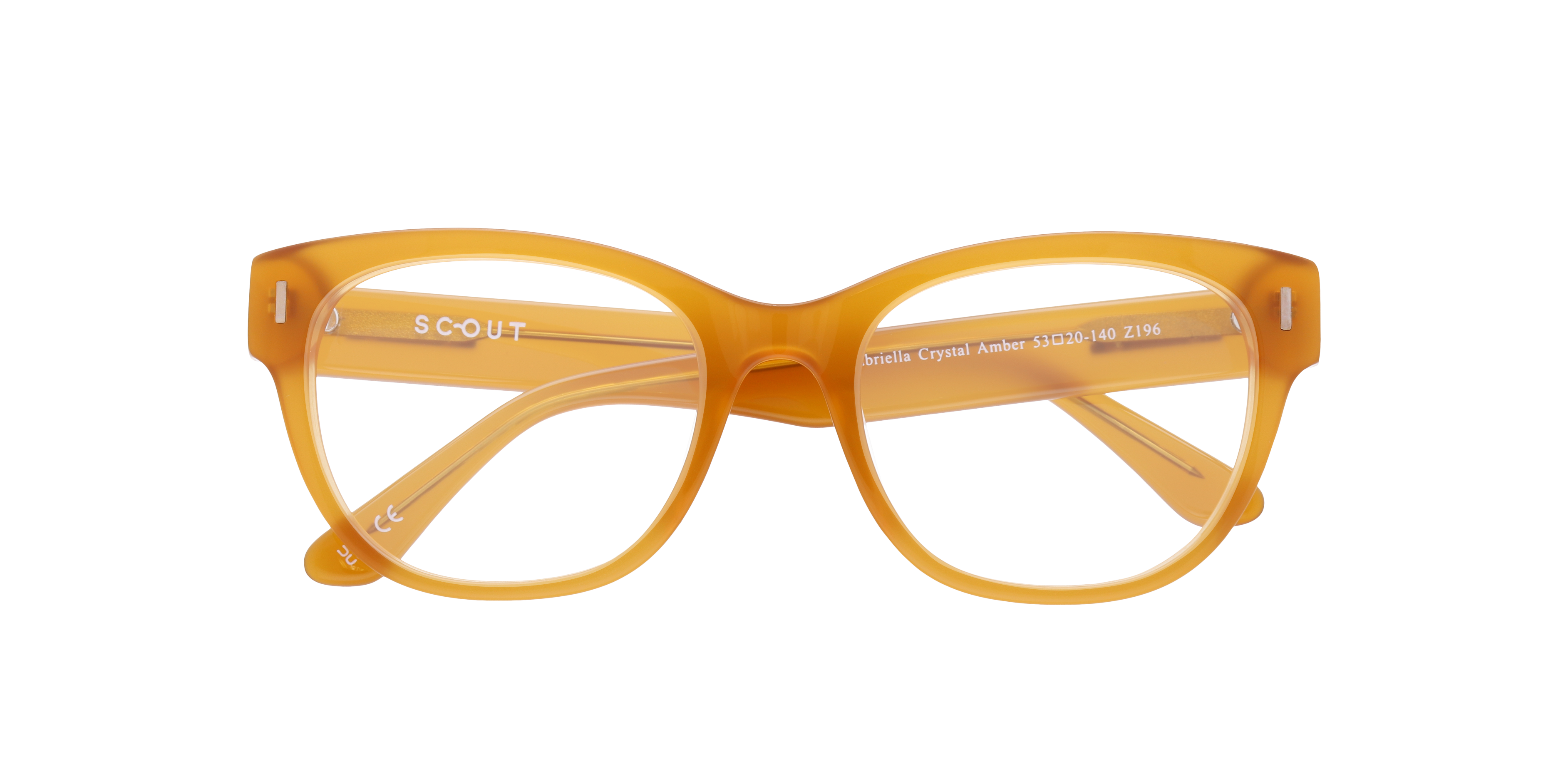 Gabriella Crystal Amber AcetateEyeglass Frames for Glasses Direct, Closed View