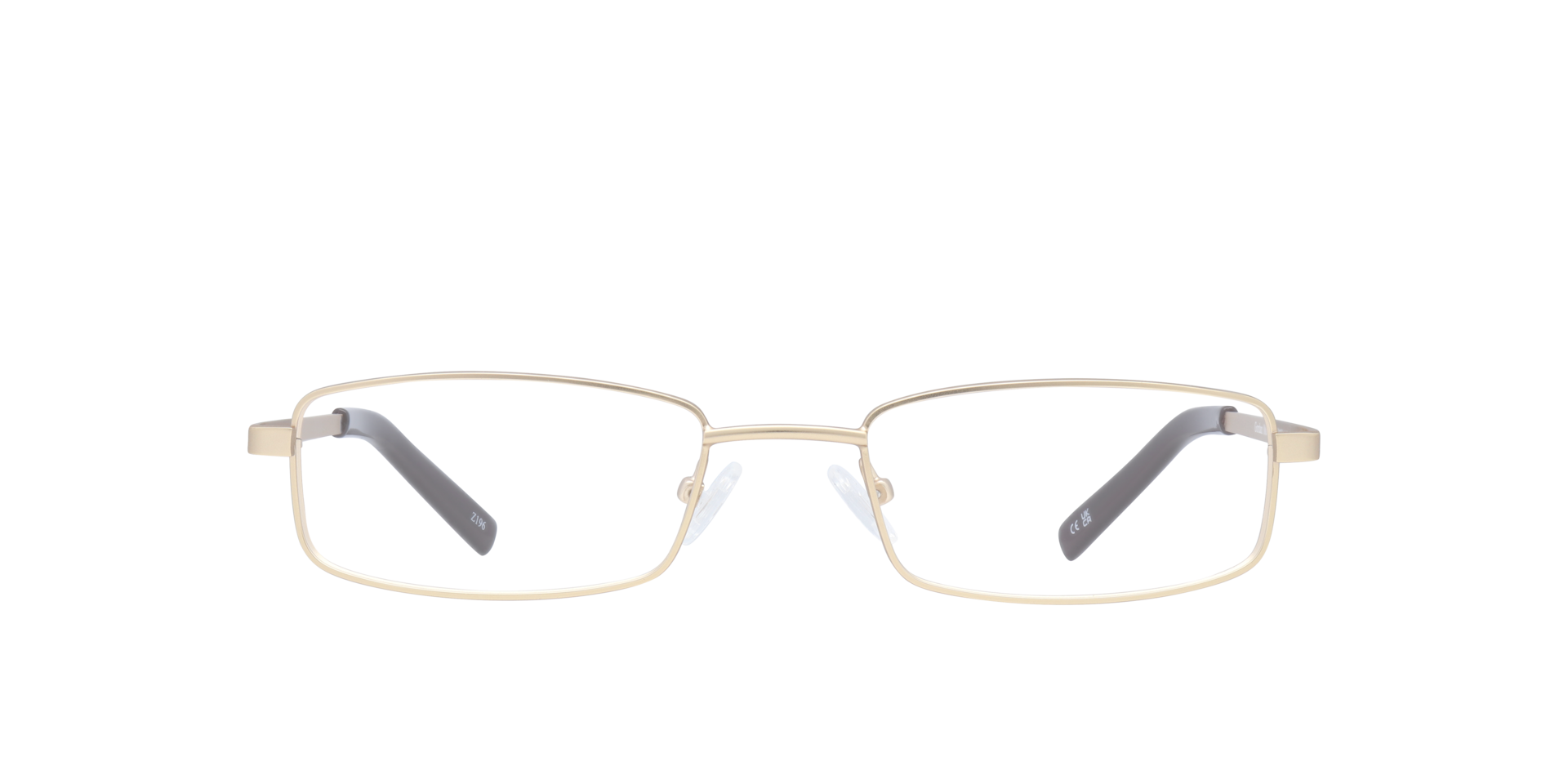 Gordan Matte Gold MetalEyeglass Frames for Glasses Direct, Front View