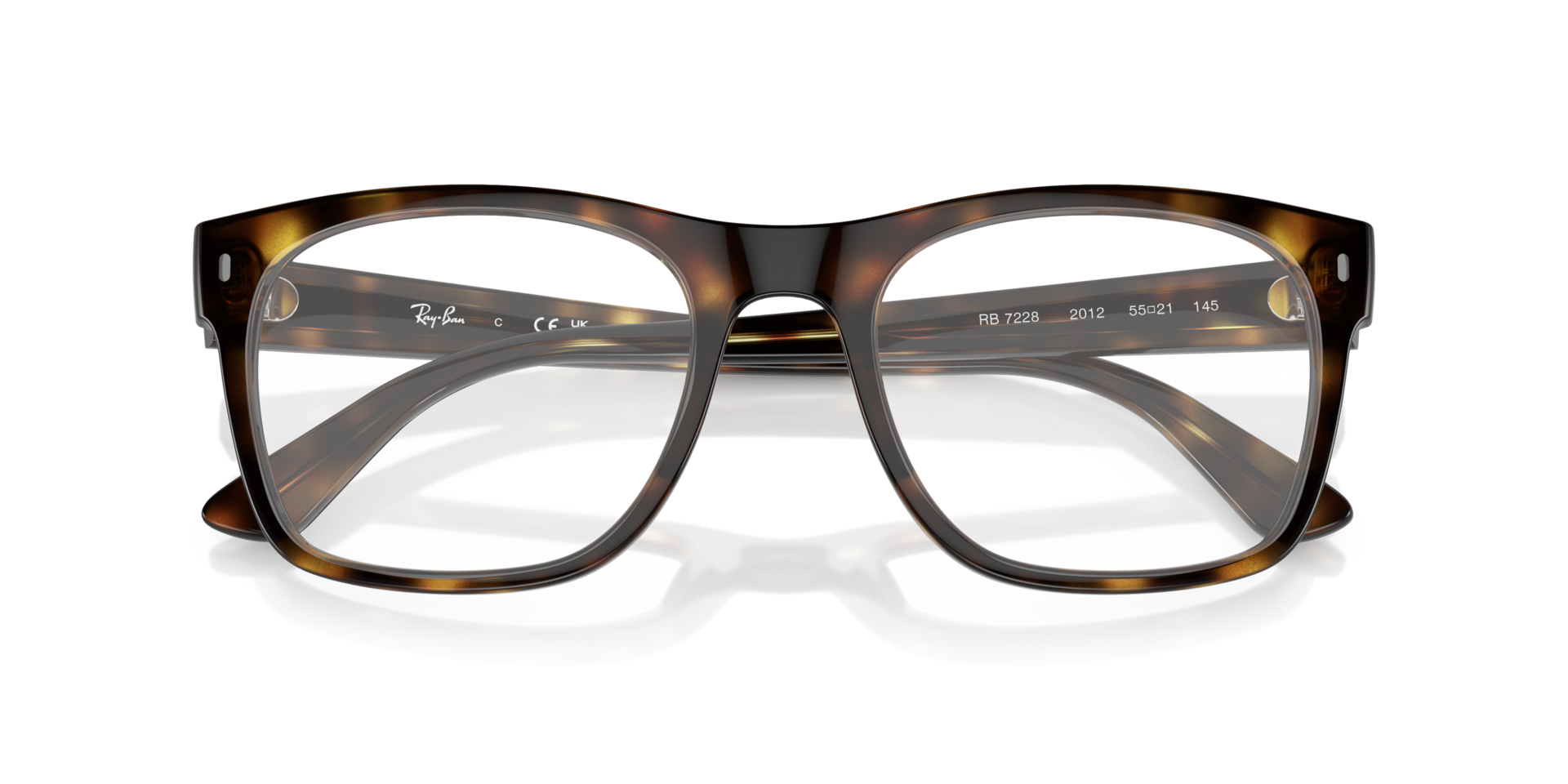 RB7228 Havana PlasticEyeglass Frames for Glasses Direct, Closed View