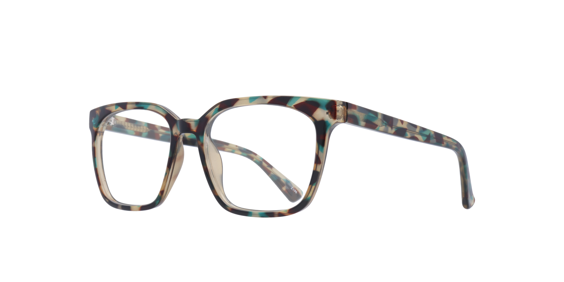 Gian Green Havana PlasticEyeglass Frames for Glasses Direct, Angle View