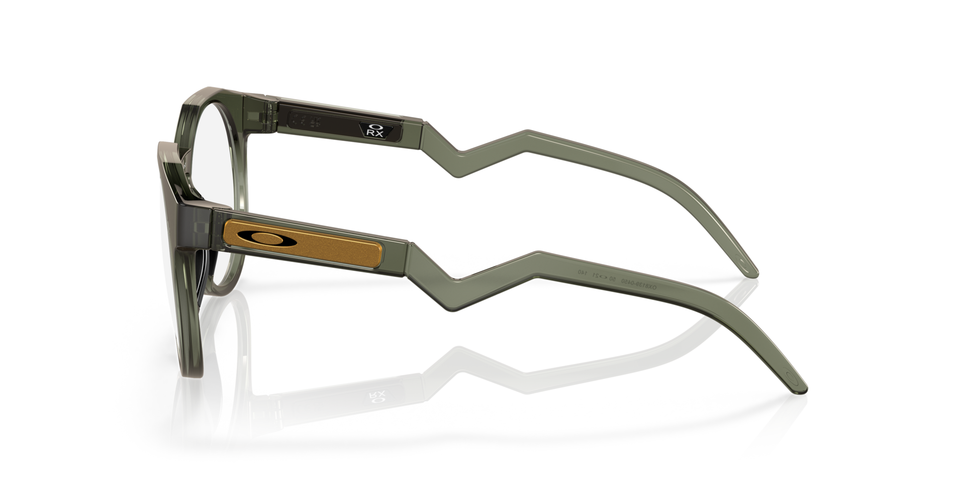 Hstn Olive Ink PlasticEyeglass Frames for Glasses Direct, Side View