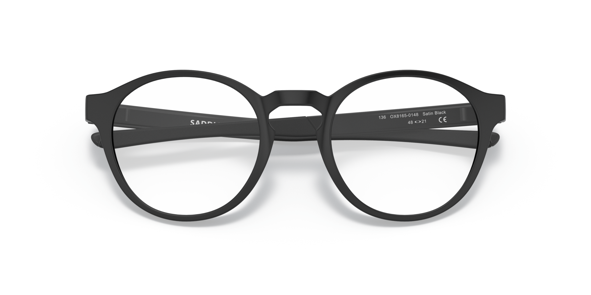 Saddle Satin Black PlasticSunglass Frames for Glasses Direct, Closed View