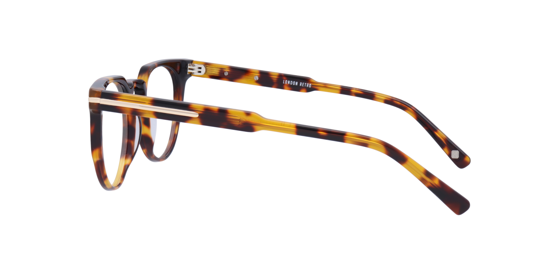 Goldhawk Havana AcetateEyeglass Frames for Glasses Direct, Side View
