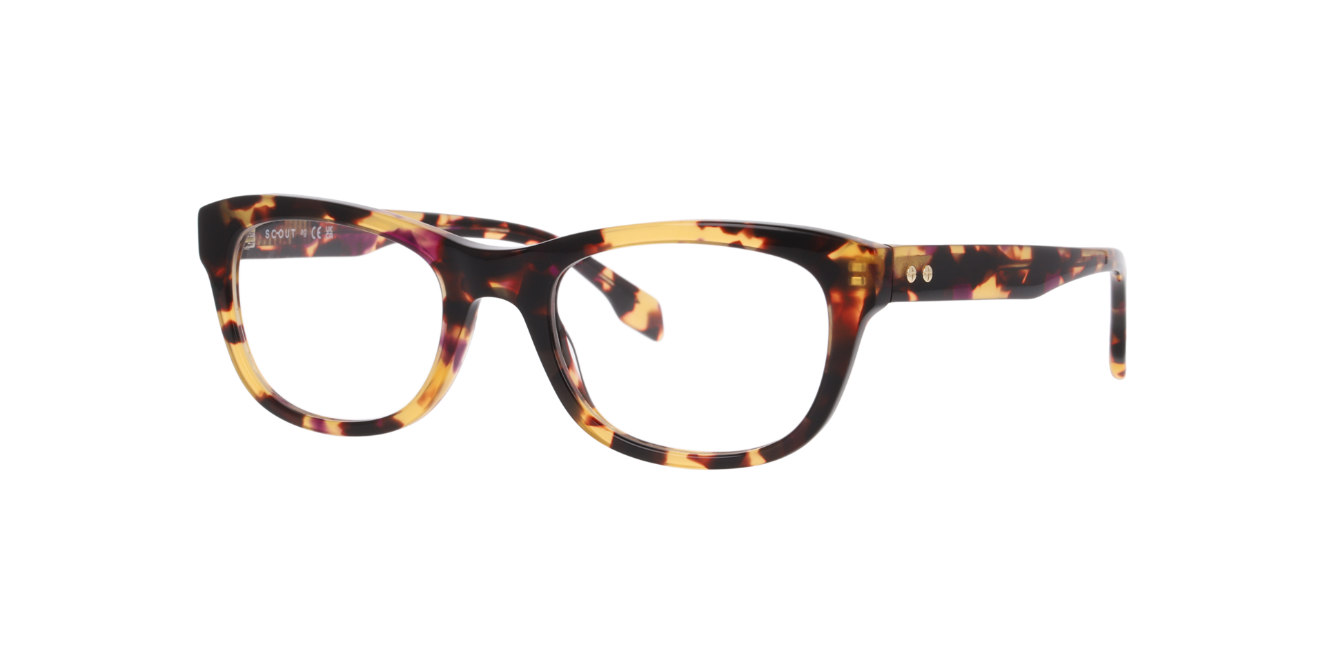 Nathanael Havana AcetateEyeglass Frames for Glasses Direct, Angle View