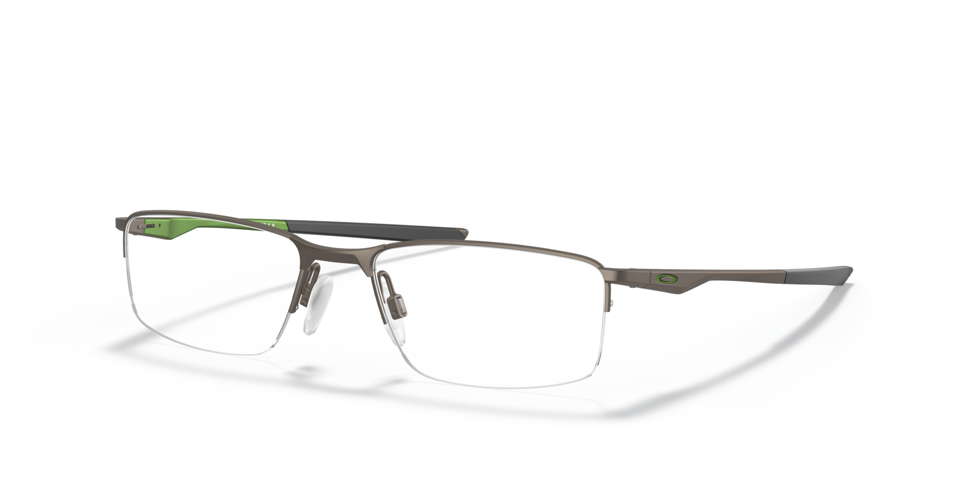 Socket 5.5 Satin Pewter MetalEyeglass Frames for Glasses Direct, Angle View