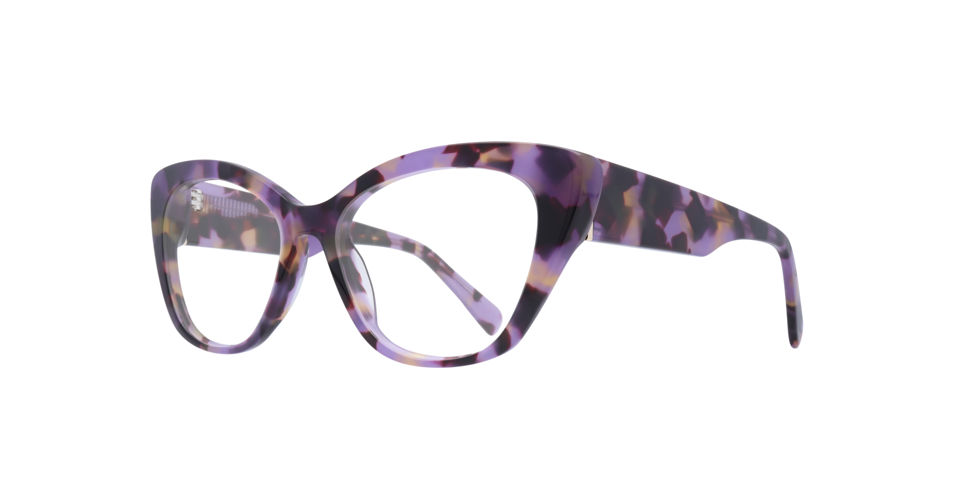 Farrah Mauve Havana AcetateEyeglass Frames for Glasses Direct, Angle View