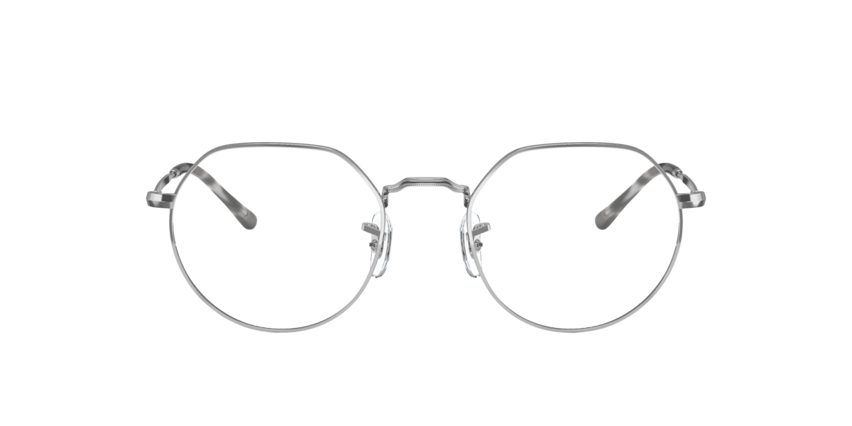 Ray - Ban Unisex Silver Rx6465 Jack 2501 Optical Frames Metal Transparent Geometric Normal - Image 5