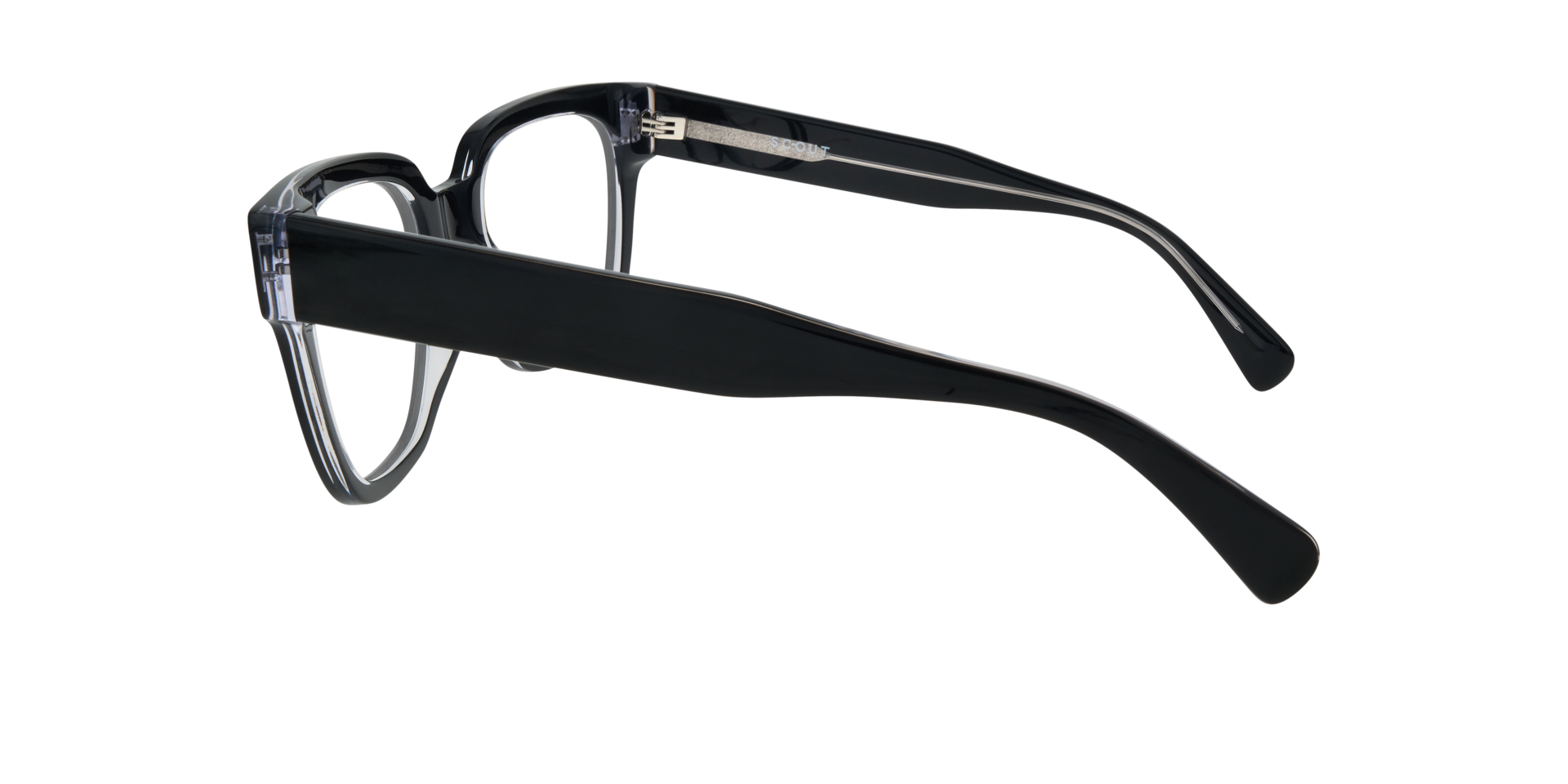 Jenny Black & Crystal Clear AcetateSunglass Frames for Glasses Direct, Side View