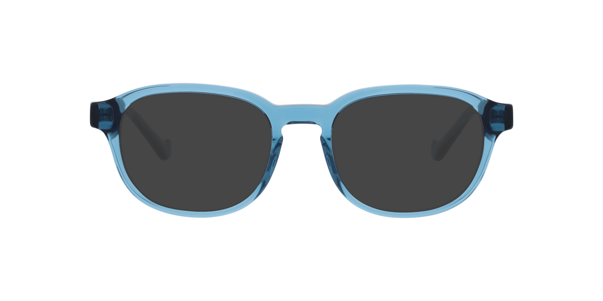 Miró Transparent Dark Blue AcetateEyeglass Frames for Glasses Direct, with Tinted Lenses