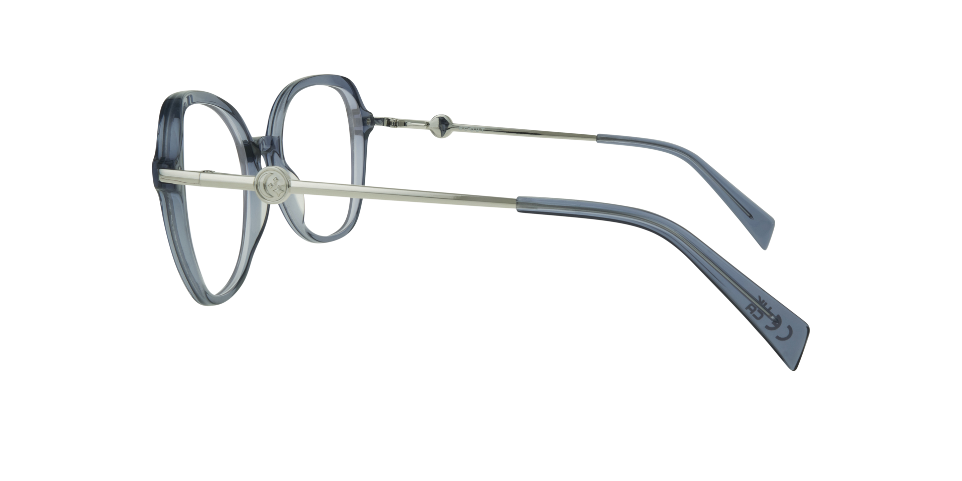 Katalina Translucent Blue AcetateEyeglass Frames for Glasses Direct, Side View