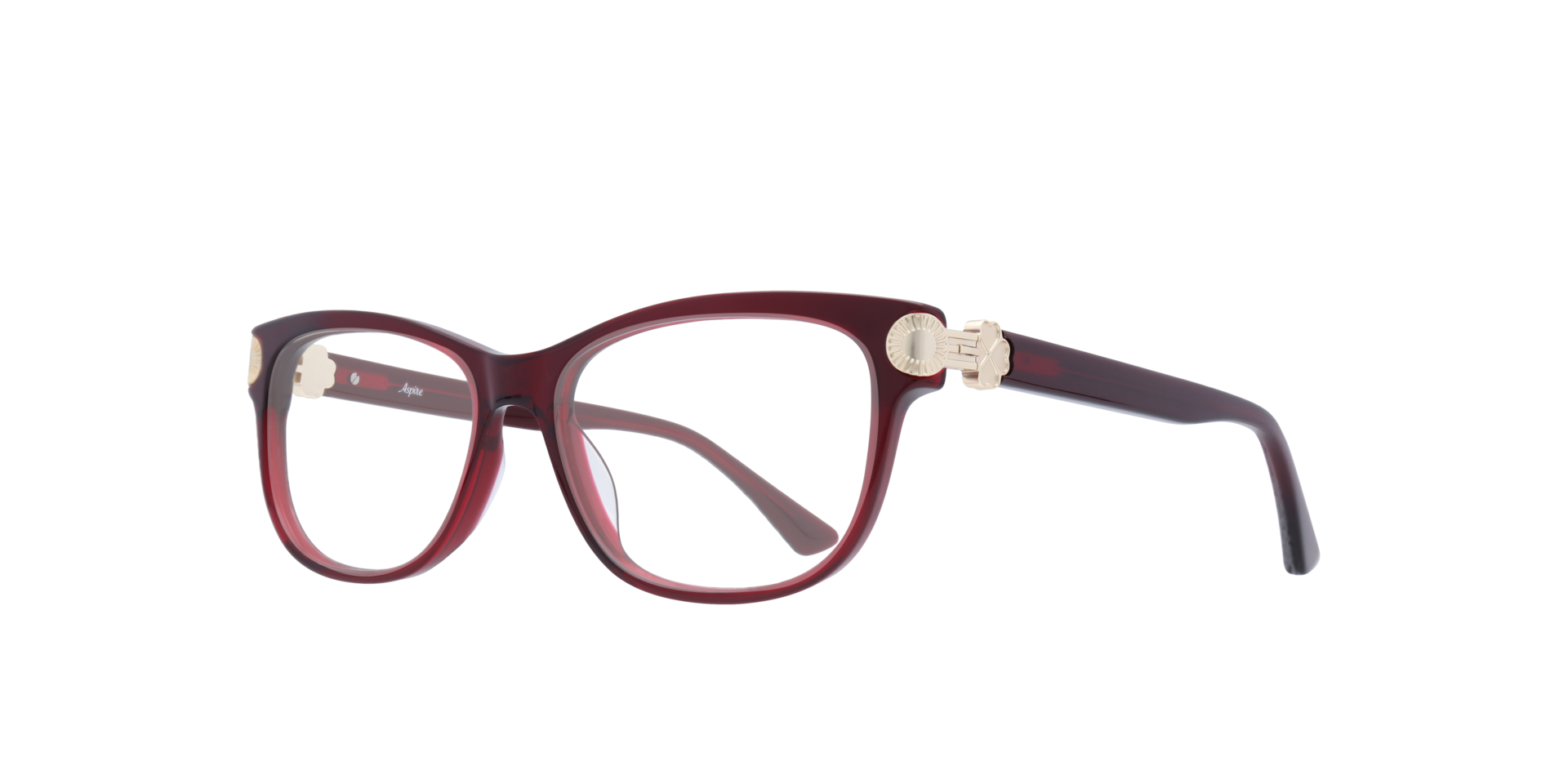 Evelyn Milky Burgundy AcetateEyeglass Frames for Glasses Direct, Angle View