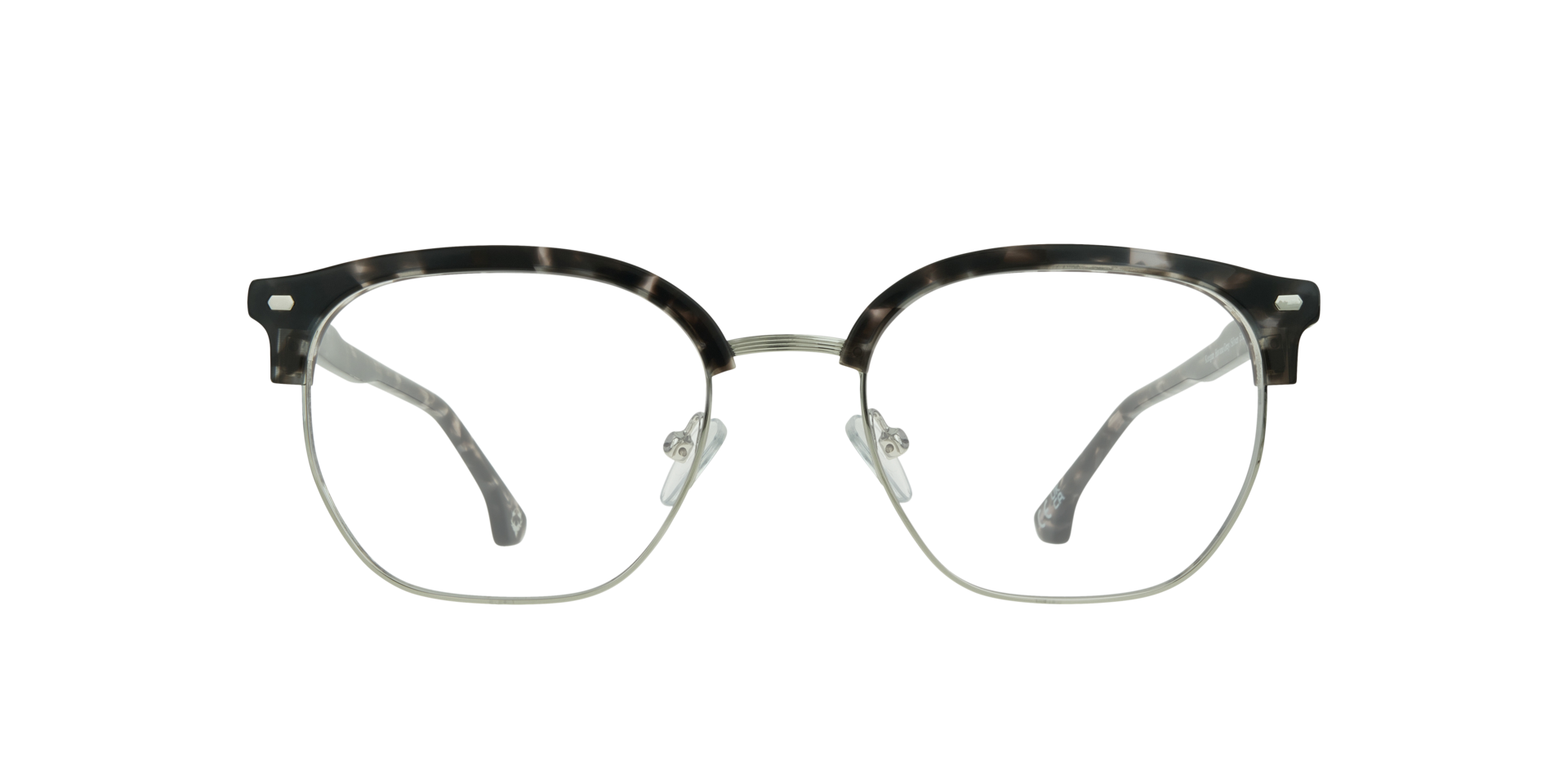 Keegan Havana Grey & Silver MetalEyeglass Frames for Glasses Direct, Front View