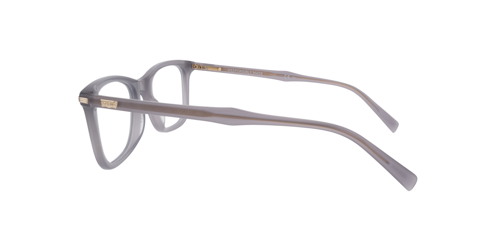 LV 5041 Grey PlasticEyeglass Frames for Glasses Direct, Side View