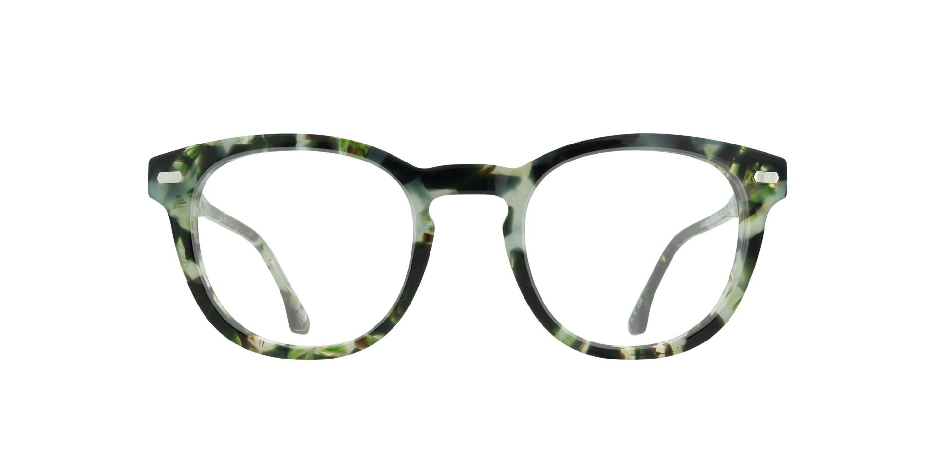 Jeremy Spotty Green Havana AcetateEyeglass Frames for Glasses Direct, Front View