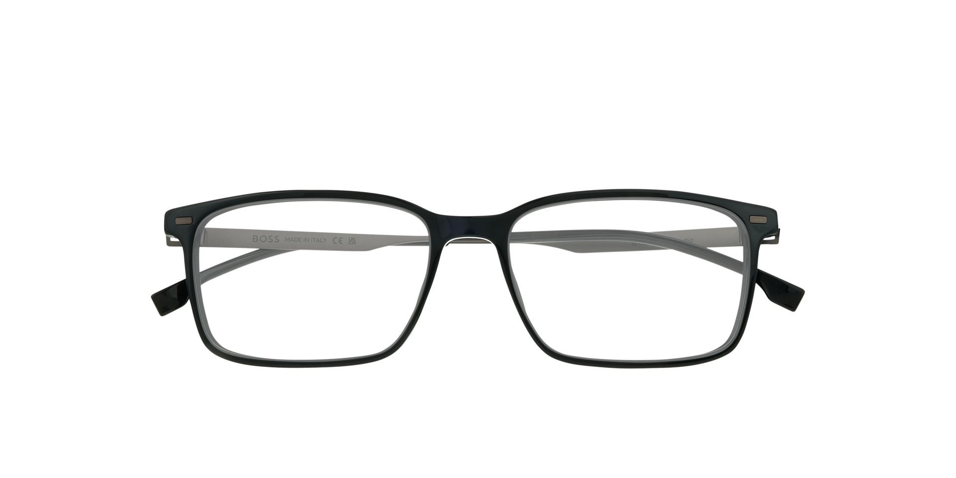 BOSS 1643 Black Silver AcetateEyeglass Frames for Glasses Direct, Closed View