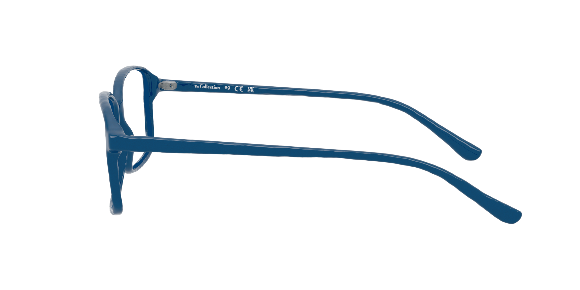 Martin Navy Blue PlasticEyeglass Frames for Glasses Direct, Side View