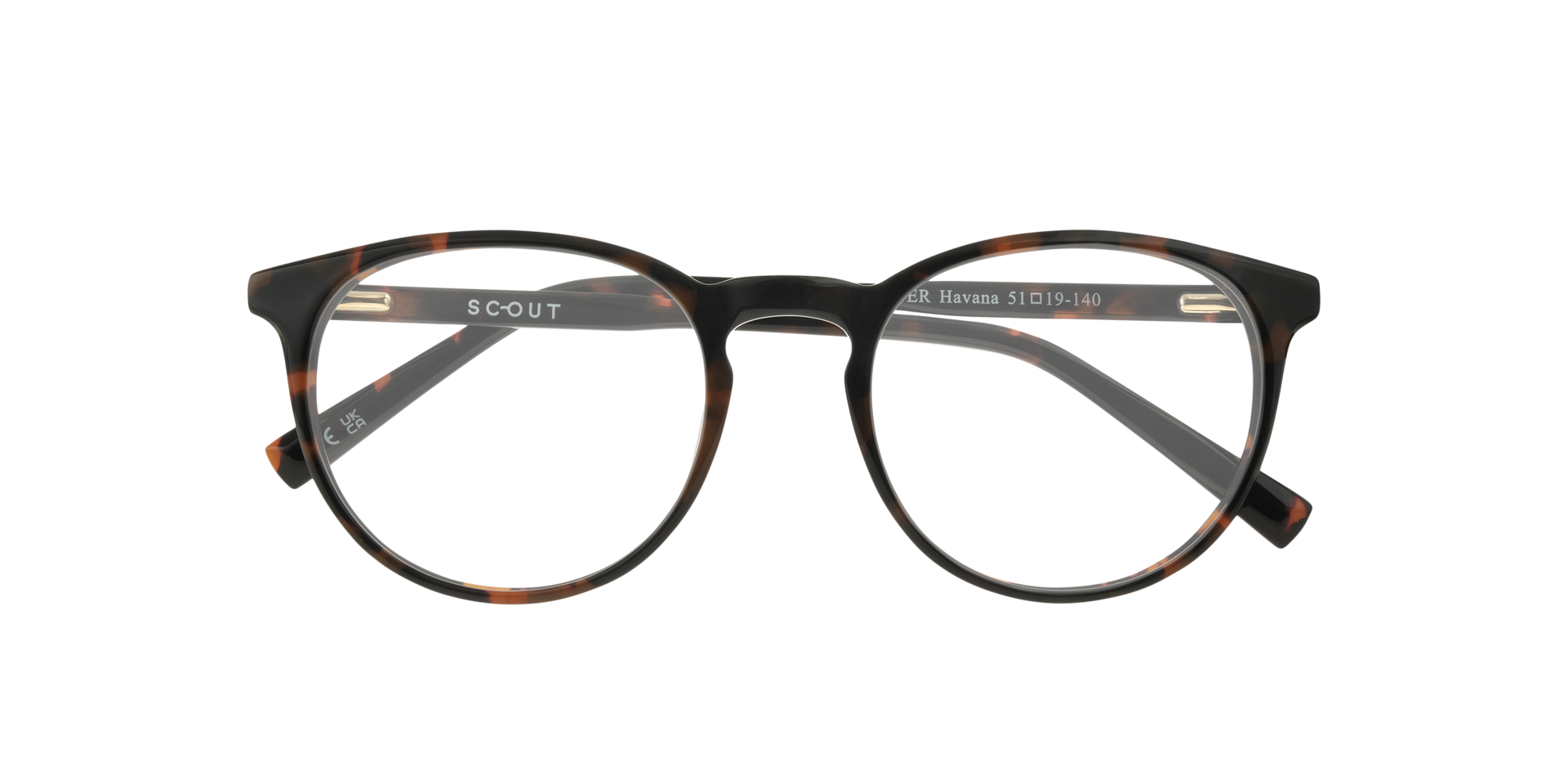 Lester Havana AcetateEyeglass Frames for Glasses Direct, Closed View